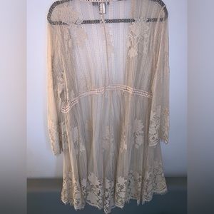 COPY - Tan lace long cardigan